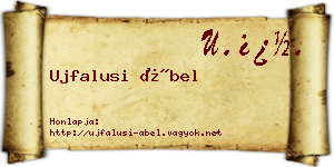 Ujfalusi Ábel névjegykártya